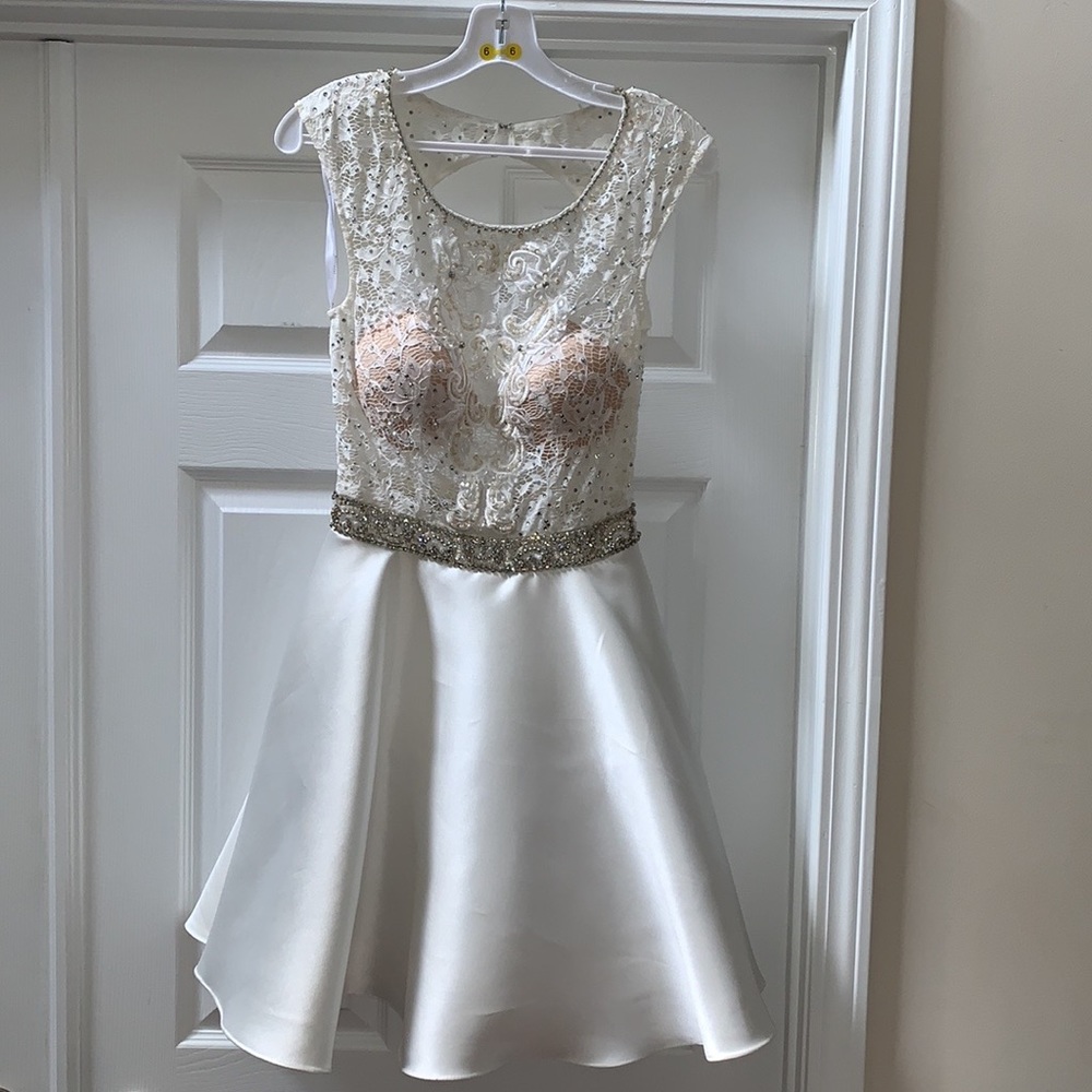 White Lace Dress by Jovani